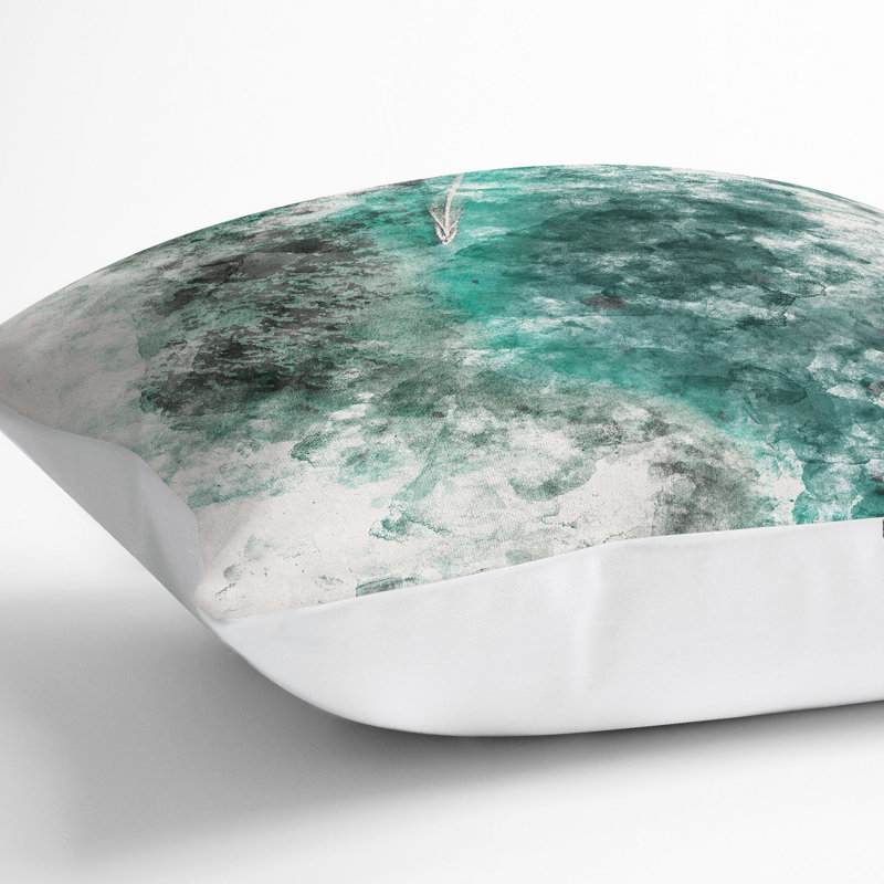 Square Throw Cushion, 40cm H x 40cm W x 15cm D, White