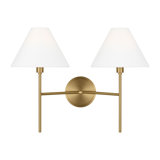 Chapman & Myers Ridgewood Bathroom Bedroom Wall Fixture With White Linen Shade