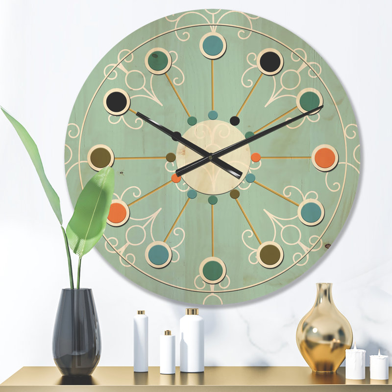 Horloge murale turquoise, Moyen
