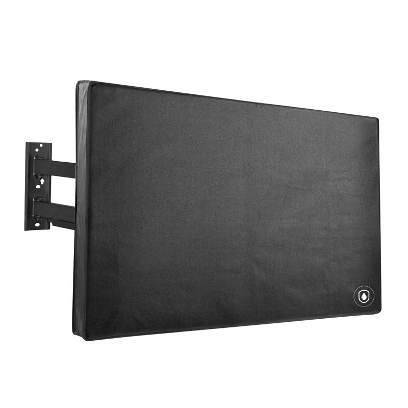 Protecteur de téléviseur noir à écran plat, H 42,5 po x l 65 po x P 5 po