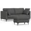 Ensemble de 2 piÃ¨ces pour salon : canapÃ© et pouf Ava, avec table-pouf assortie de 91 cm de large-919459947-876871309