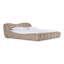 Janine - Lit moderne en tissu beige