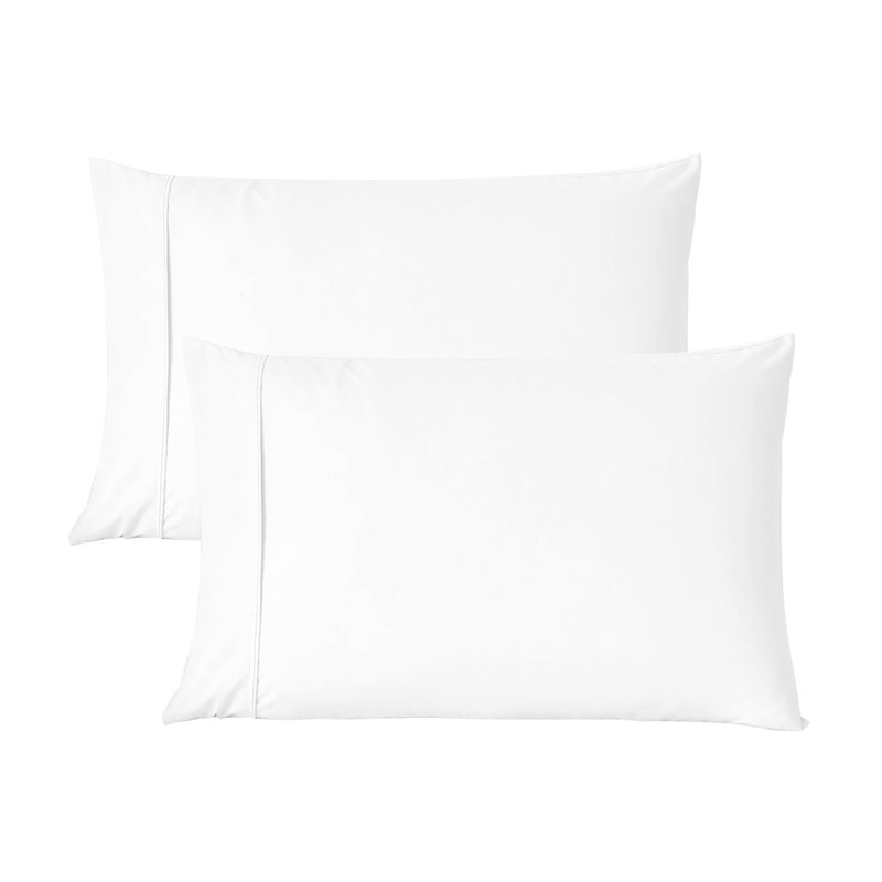 Microfiber - Set of 2, White, Queen