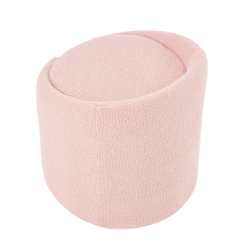 Solid Wood Accent Stool, Pink