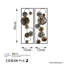 Accessoire mural décoratif en métal (2 pièces), peint à la main, 12,6 po x 36,2 po x 1,6 po | Fabrication 100% métal, poids léger de 7,5 lb | Décoration intérieure unique, ajoute du caractère à n'importe quelle pièce