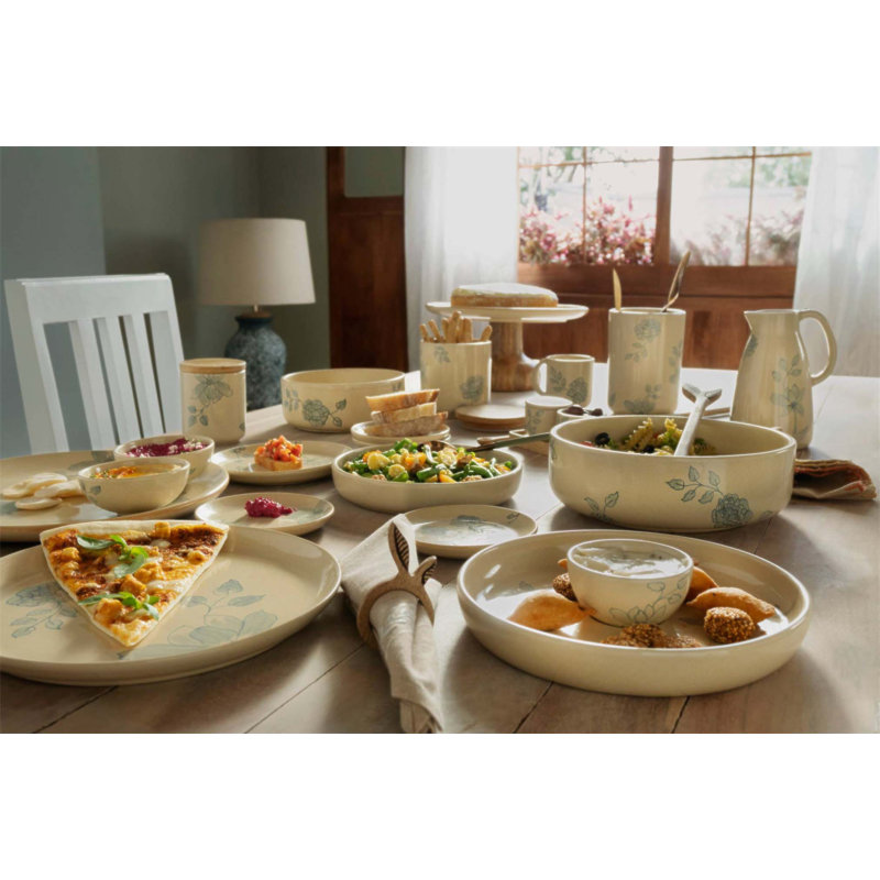 Assiette plate en céramique blanche cassée imprimée - Élégante et durable pour tous les jours et occasions spéciales, 9,8 po