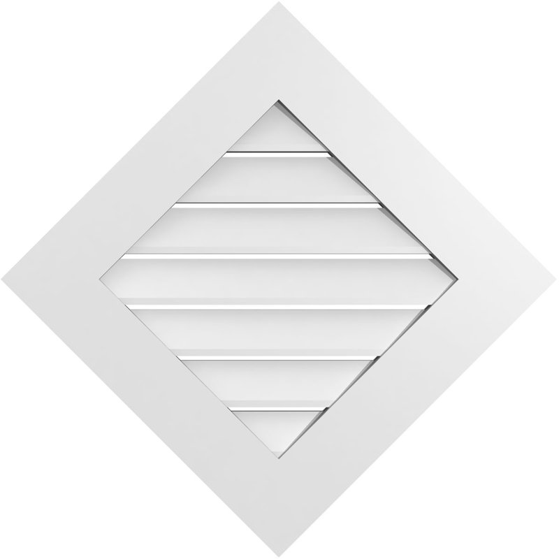 Évent à pignon fonctionnel en uréthane Diamond, H 28 po x l 28 po x P 1 po