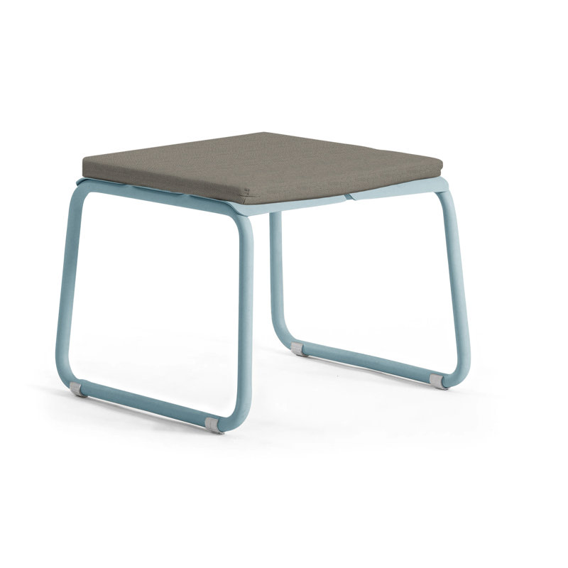 Repose-pieds Corail, Bleu pastel, Pas de coussin