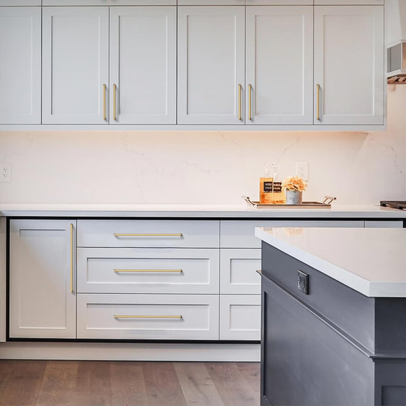 Paquet de 10 poignées d'armoire - poignées d'armoire de cuisine à trou central, poignées de tiroir durables pour armoires, armoires, commodes et garde-robes