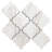 Stately Arabesque 11" x 12" Porcelain Marble Look Wall & Floor Tile-72531495