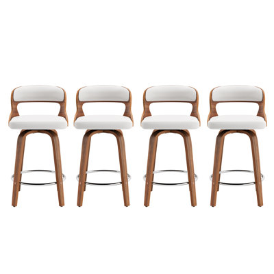 Tabouret de comptoir pivotant rembourré Edwards