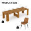 Ensemble de table de salle à manger de cuisine, console extensible avec chaises de salle à manger-134369126-134369125