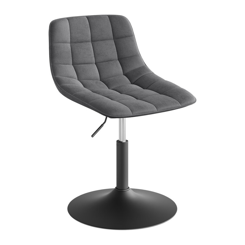 Tarquin Swivel Upholstered Adjustable Height Counter Stool, Dark Grey