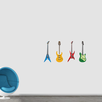 Décalcomanie murale guitares électriques