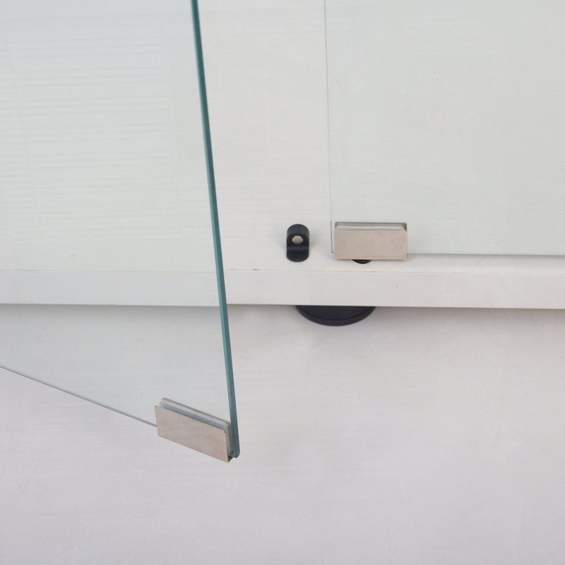 Vitrine en verre 2 couches avec serrure et verre trempé