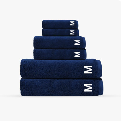 Monogrammed Cloer 6 pcs Turkish Towels Set