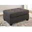 Repose-pieds cocktail en tissu Dorris noir cendré avec sièges capitonnés-1560500597