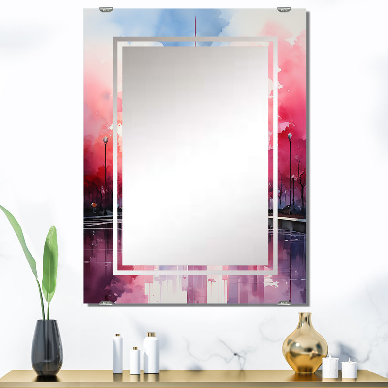 Saadi - Miroir mural décoratif gratte-ciel MIR142119, 40 po x 30 po