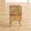 Leonardo 36cm W Solid Wood Bedside Table