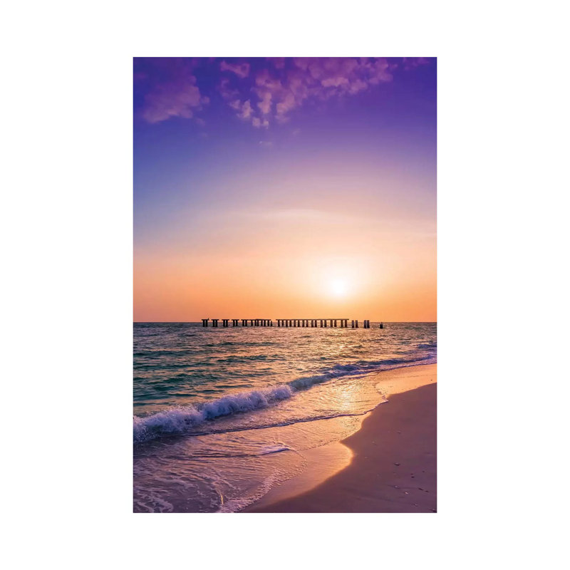 Gasparilla Island Sunset by Melanie Viola - Wrapped Canvas Print, 20.32 cm H x 30.48 cm W