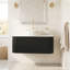 Meuble-lavabo mural de 36 po en contreplaqué, noir, à bord arrondi avec tiroir de rangement imperméable et résistant à l'humidité, pré-assemblé-132499731-132499737