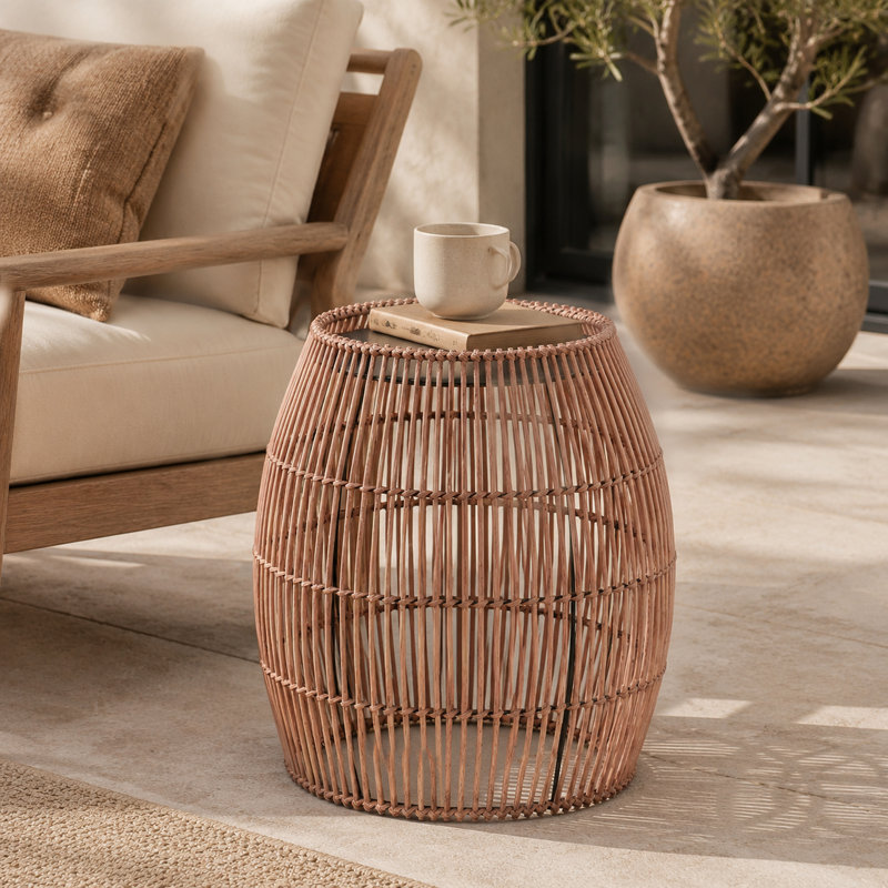 Table d'appoint Bamboo Drum