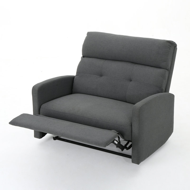 Fauteuil inclinable manuel standard de 46,46 po de largeur Wamsutter, Polyester gris anthracite