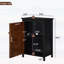 Armoire de plancher de style moderne Mid-Century de 34,2 pouces, rangement rétro avec tablette et portes réglables, console décorative polyvalente pour la maison