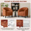 Fauteuil club rembourré en tissu-116648881