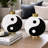 Duality Symbol Ceramic Bowl - 9.84"W x 3.74"D x 11.61"H-1407582433