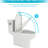 One Piece Ceramic Toilet With Lid - Siphon Flush, Low Water Absorption Rate, , White Accessory Soft High , Absorption, Contemporary Design,