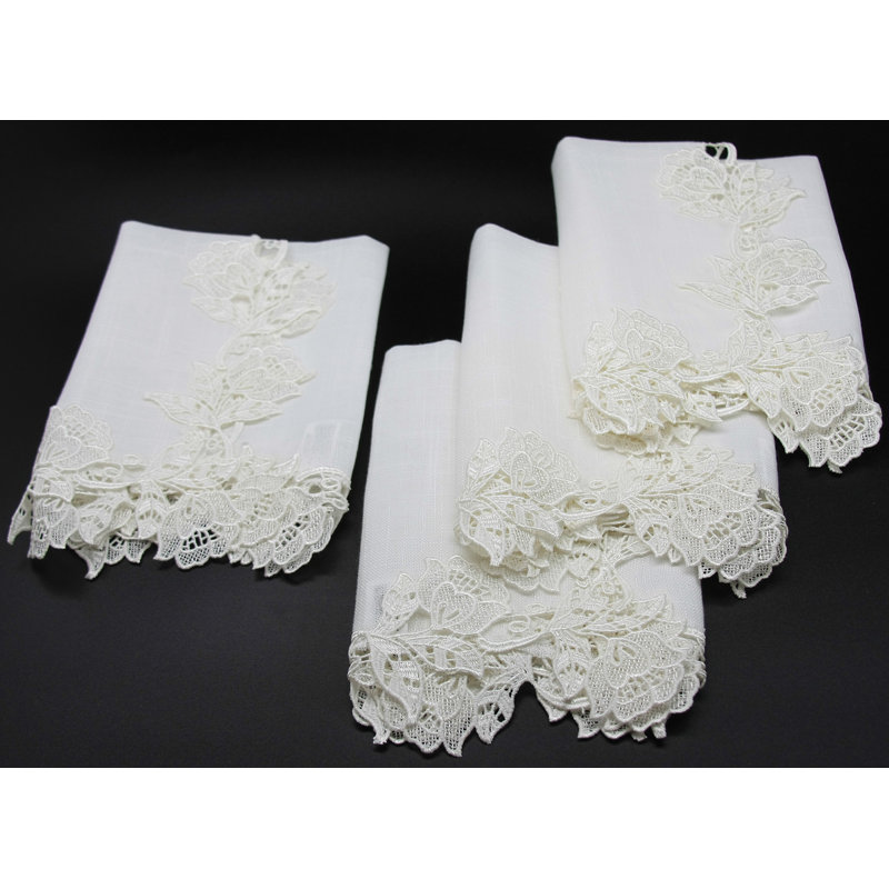 Sharmaine Polyester Square Napkin, White