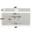 Comptoir de meuble-lavabo en pierre de quartz l 48 po x P 18 po avec lavabo, sans robinet