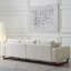 Canapé modulaire blanc en coton et lin-128968275