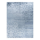 Overdyed One-of-a-Kind Rectangle 9'2" X 12'2" Hand Knotted Area Rug