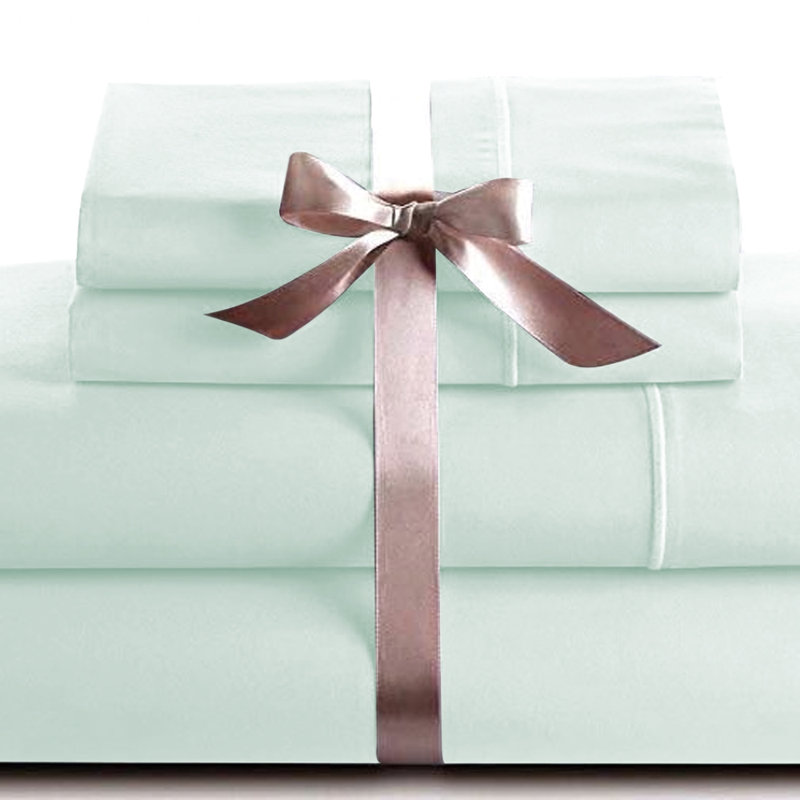 Ensemble de draps en microfibre percale, Grand, Menthe
