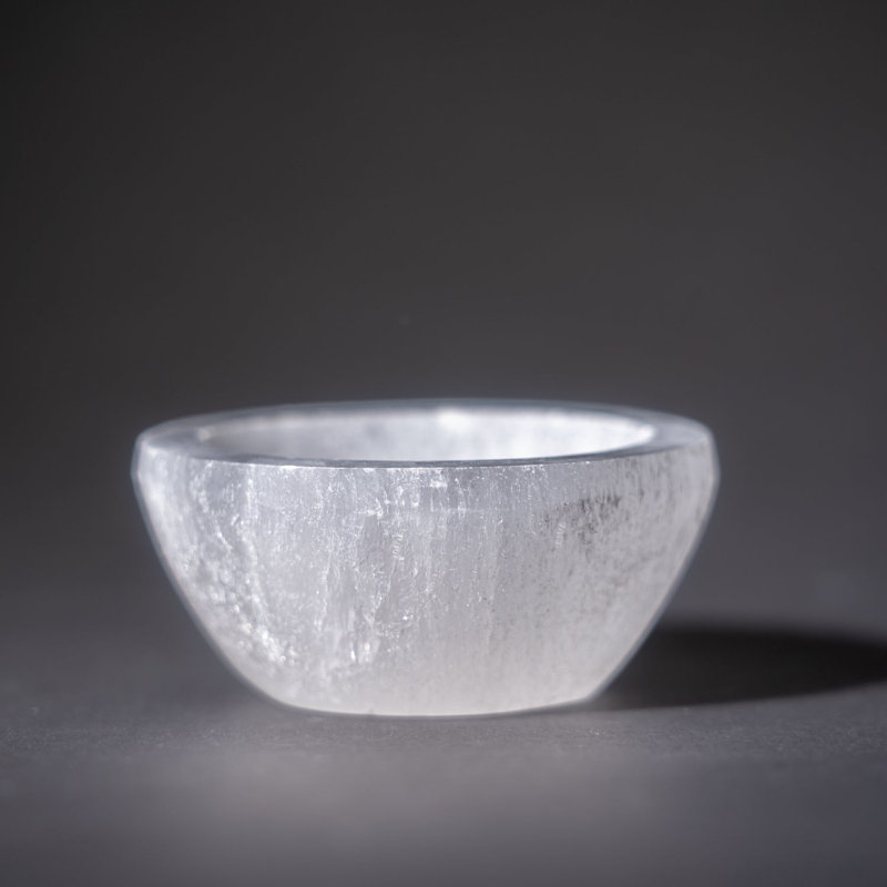 Genuine Selenite Polished Bowl (138.3 Grams)