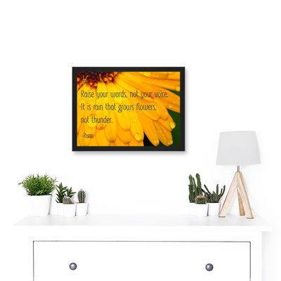 Words Raise Your Words Not Voice Thunder Rumi - Single Picture Frame Print