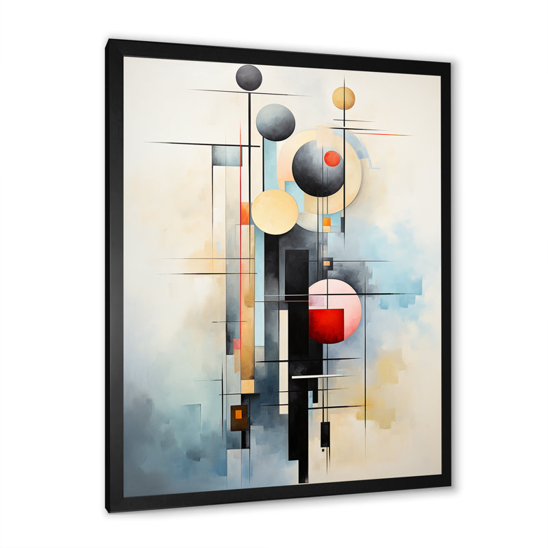 Impression abstraite sur toile Jaculine, Cadre photo noir, H 20 po x l 12 po x P 1 po