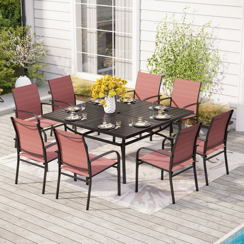Sutiya 8 - Person Patio Dining Set with Square Table