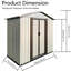 5X3, Outdoor Garden Tool Shed, Aluminum Alloy Frame, Long - Lasting Performance, Cream White, New Design, Modern Look, Spacious Interior, Tools, Ventilated, Waterproof Installation Manual Storage