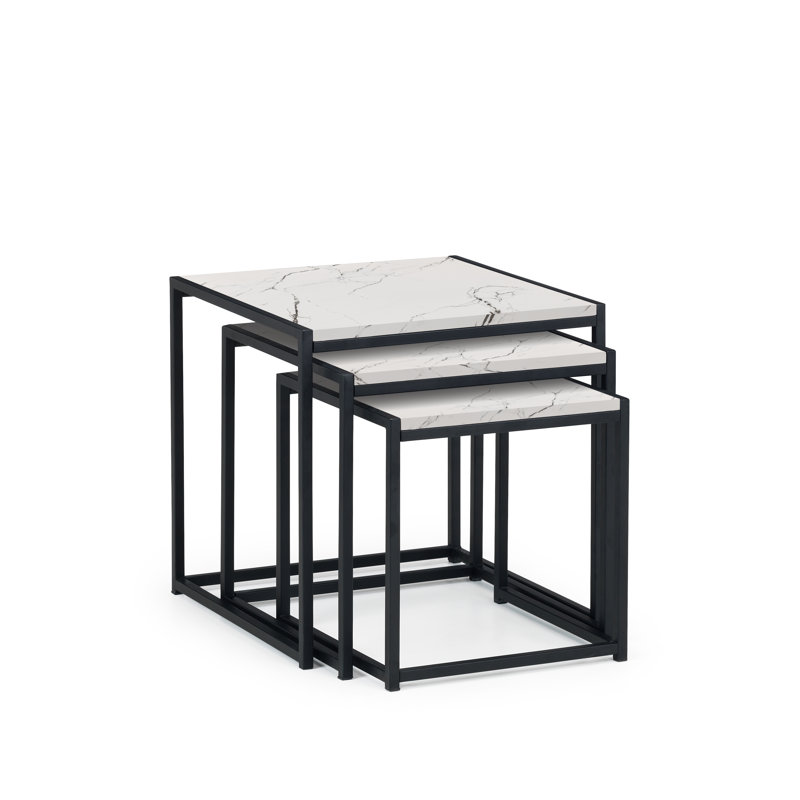 Chew Stoke Frame Nesting Tables, White