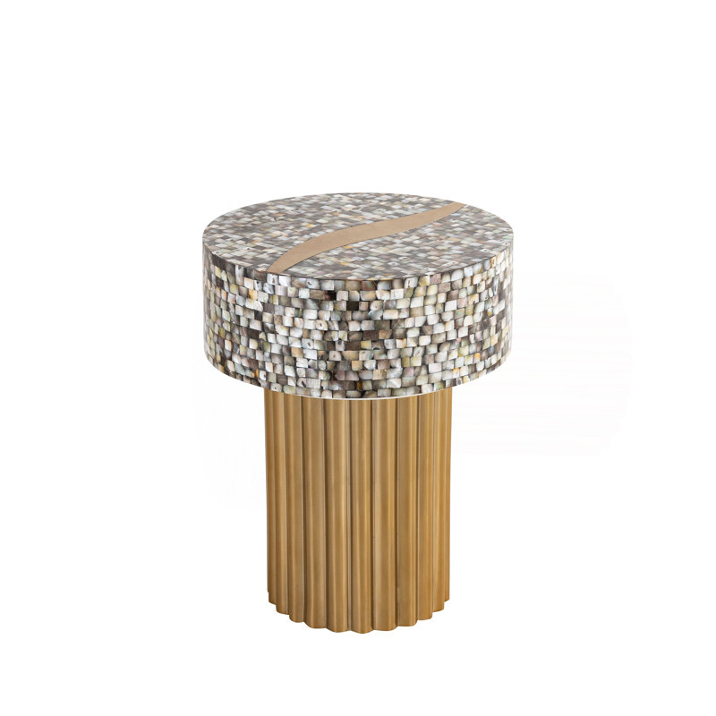 Table de bout avec plateau en nacre