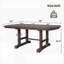 60"-78" Extendable Dining Table, Farmhouse Wooden Kitchen Table with Removable Leaf, Large Expanding Table for 4-8-1136550010