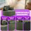 Fauteuil-lit moelleux de 50 po L en velours côtelé simple sans assemblage requis-1843446591