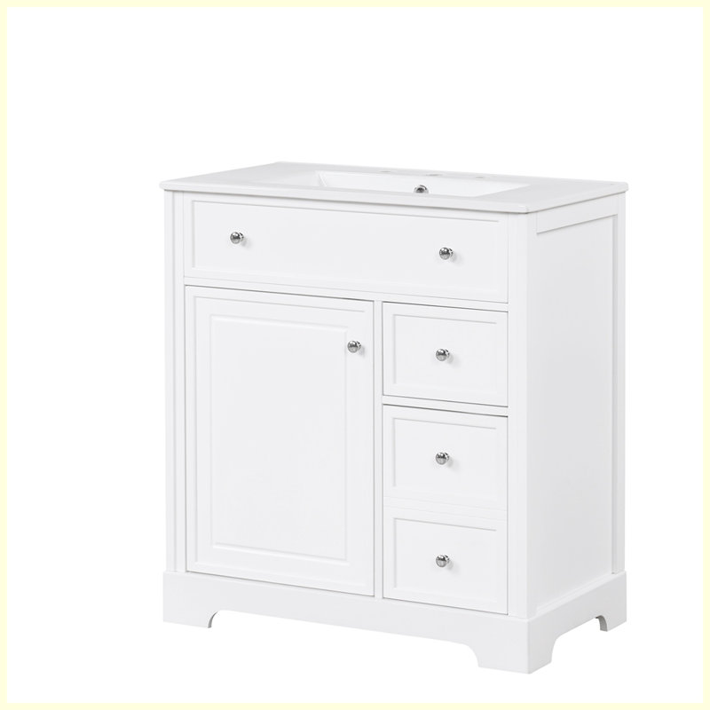 Meuble-lavabo moderne avec porte et deux tiroirs Modern