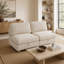 Canapé modulaire modulaire, canapé convertible avec rangement, ensemble de canapés en tissu pliant multifonctionnel, canapé 2 places (beige)-1725876024