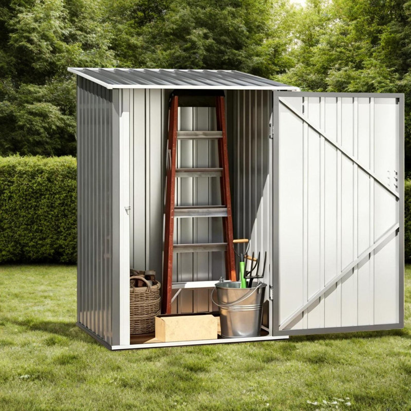 Lockable Storage Sheds, Galvanized Steel Modern Lean To For Home Yard