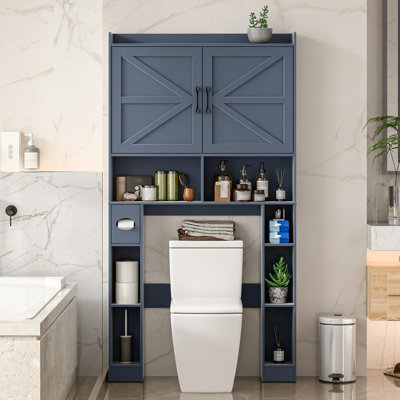 Armoire de rangement au-dessus de la toilette