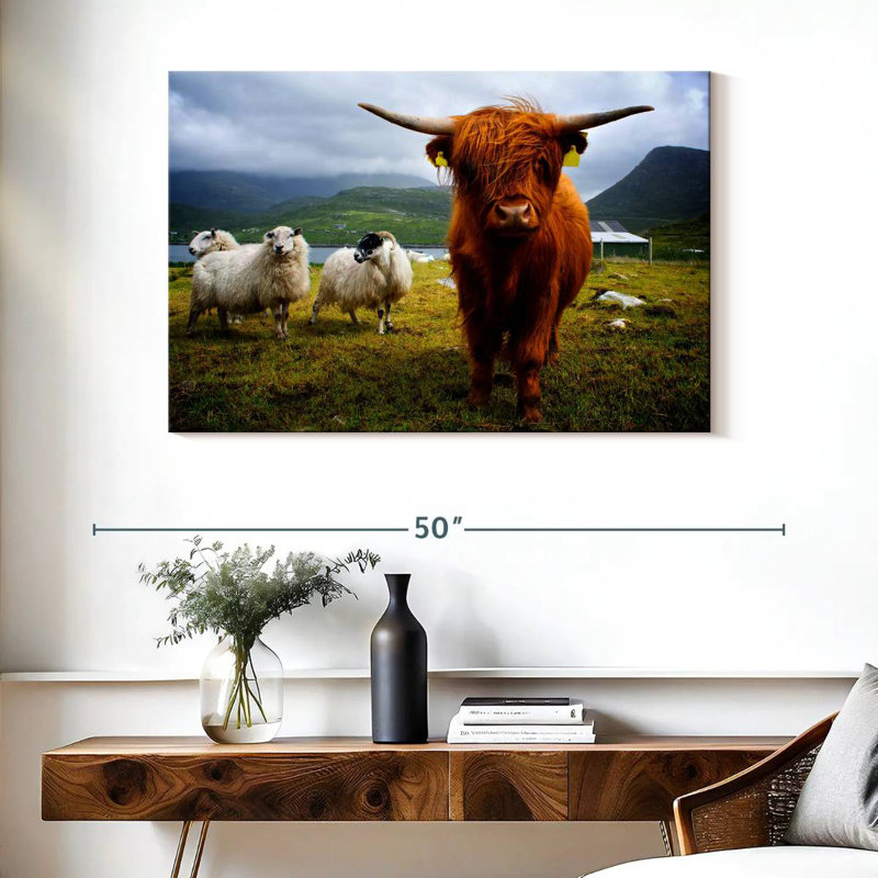 Brampt Highland Cow and Friends, H 26 po x l 39 po